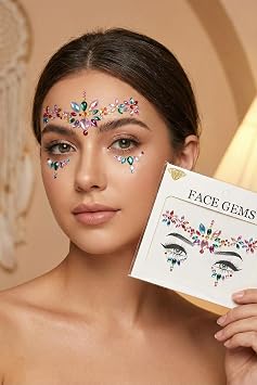 ok Renkli Y z Ta  Face Gems Parti Festival Makyaj Aksesuar