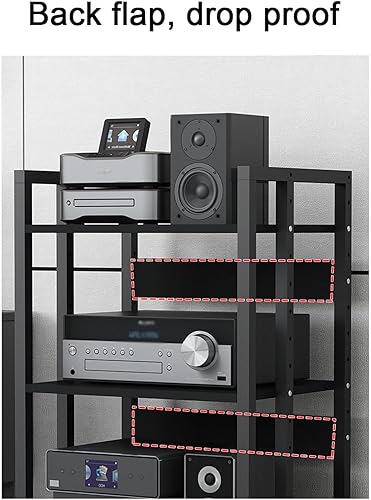 Miniatura 4 de Organizador de medios con cajones, estante de CD estéreo torre de sonido, impresora organizador de oficina en casa con estantes ajustables (tamaño