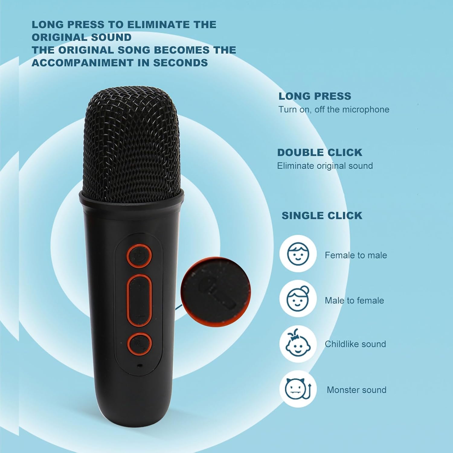 Microphone controls for the Sxhlseller Karaoke Set