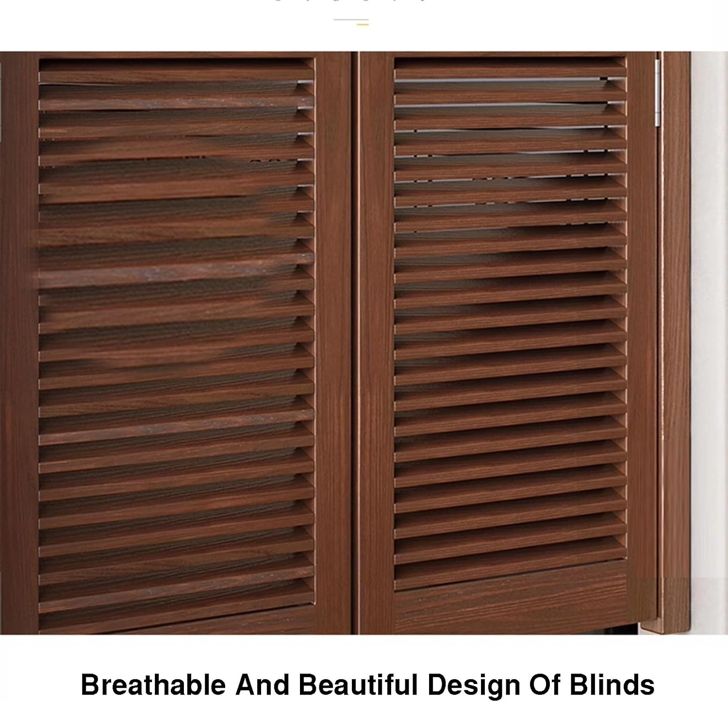 Swinging Doors Cafe Doors,Indoor Premade Louvered Swing Door,Auto Close Fence,with Stainless Steel Hinges,for Bar Counter Kitchen Stairs(Brown,90x100cm)