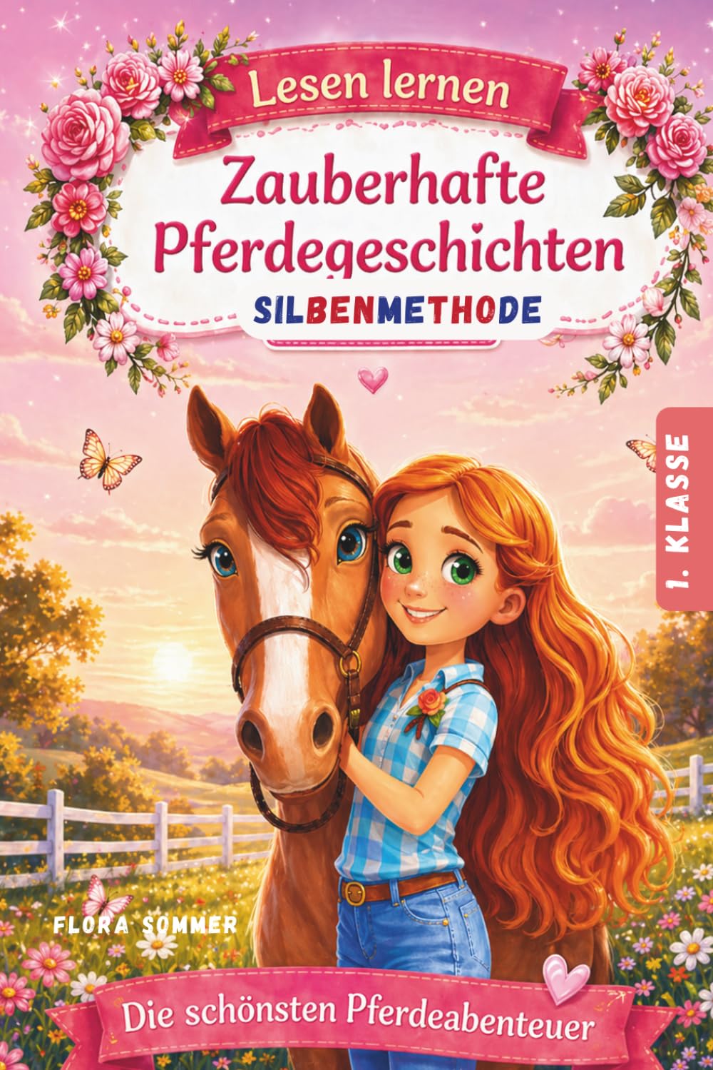 Zauberhafte Pferdegeschichten zum lesen lernen 1.Klasse mit Silbenmethode: Erstlesebuch für Mädchen ab 6 Jahren, die Pferde lieben - ideal zur Einschulung