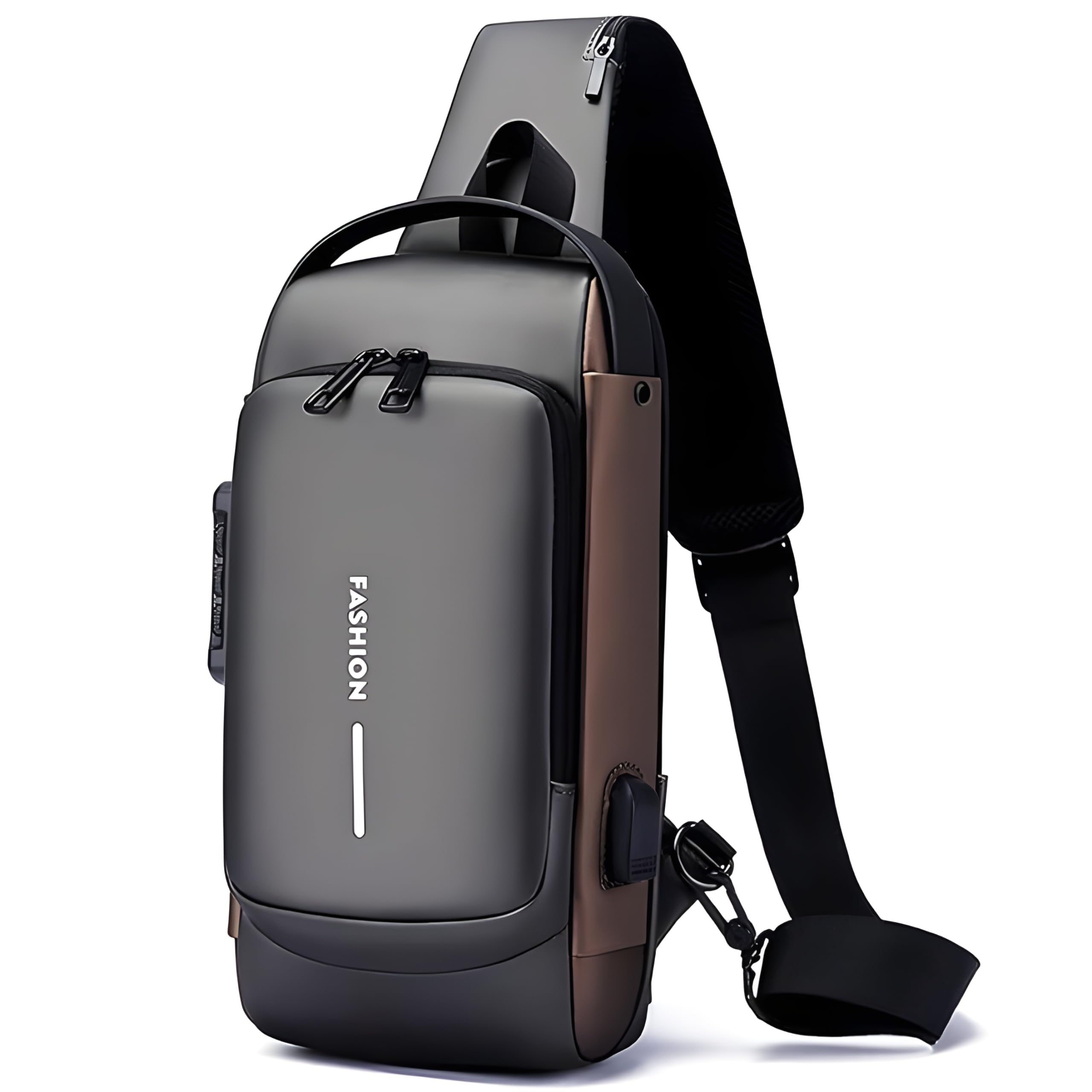 bellveen Sling Bag For Men CrossBody Backpack For Men Women, Anti-Theft Chest Bag With USB Charging Port, Waterproof Casual Shoulder Bag Travel Hiking Sling Backpack | Multicolor-picture-38