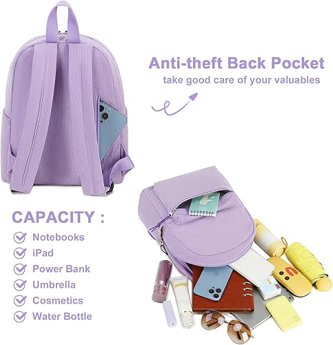 Miniatura 4 de BTOOP Mini mochila para mujeres y niñas, resistente al agua, mochila pequeña, bolsa de hombro para mujeres, adultos, niños, escuela, viajes