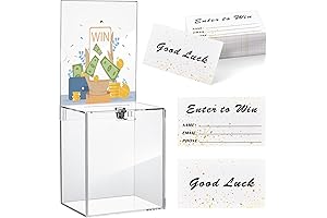 Acrylic Enter to Win Box with 100 Raffle Cards