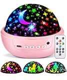 COOLNIGHT Kids Night Light Projector, [93 Lighting+3Films+Remote] Star Projector for Kids, 3 Brightness+3 Timer Star Lights for Bedroom, 360°Rotate + Quieter Stars for Ceiling, Girls Night Light,Gift