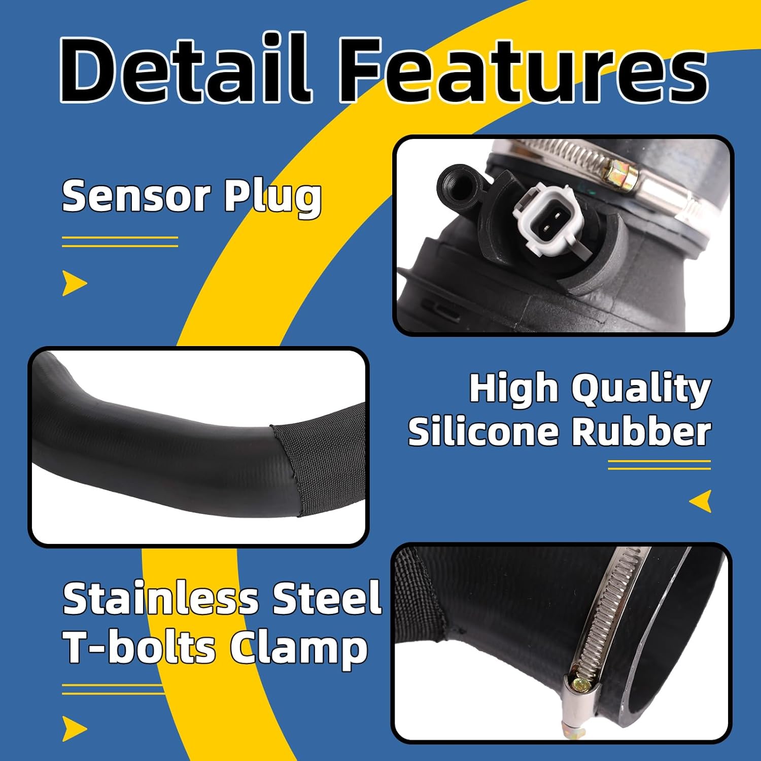 Intercooler Outlet Hose Tube Compatible with 2017-2019 Ford F-250 F-350 F-450 F-550 Super Duty Power Stroke 6.7L V8 Diesel HC3Z6F073B