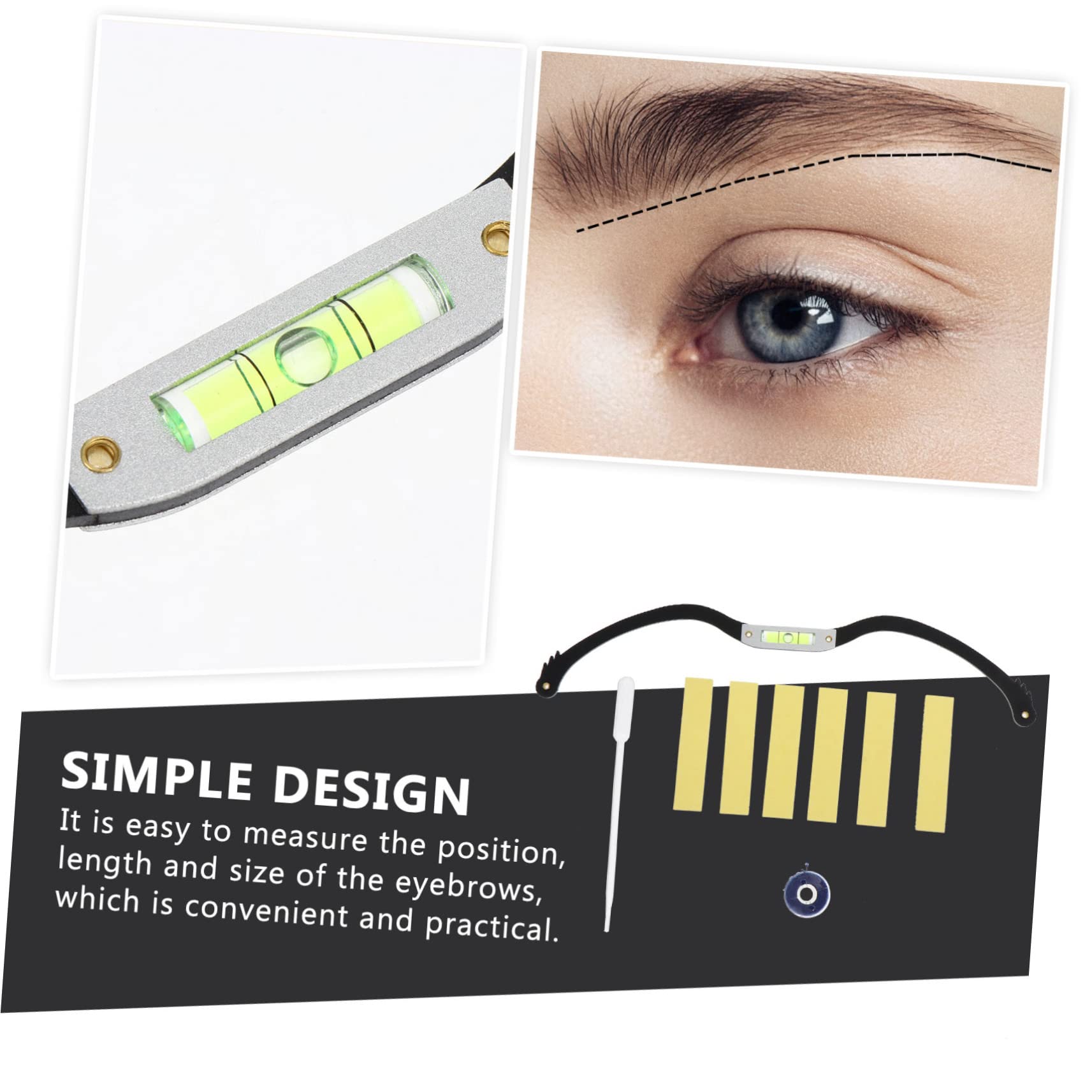 Healeved 4pezzi Ruler Per Sopracciglia Righello e Strumento Per Mapping Sopracciglia Design Livellato Per Makeup e Modellazione