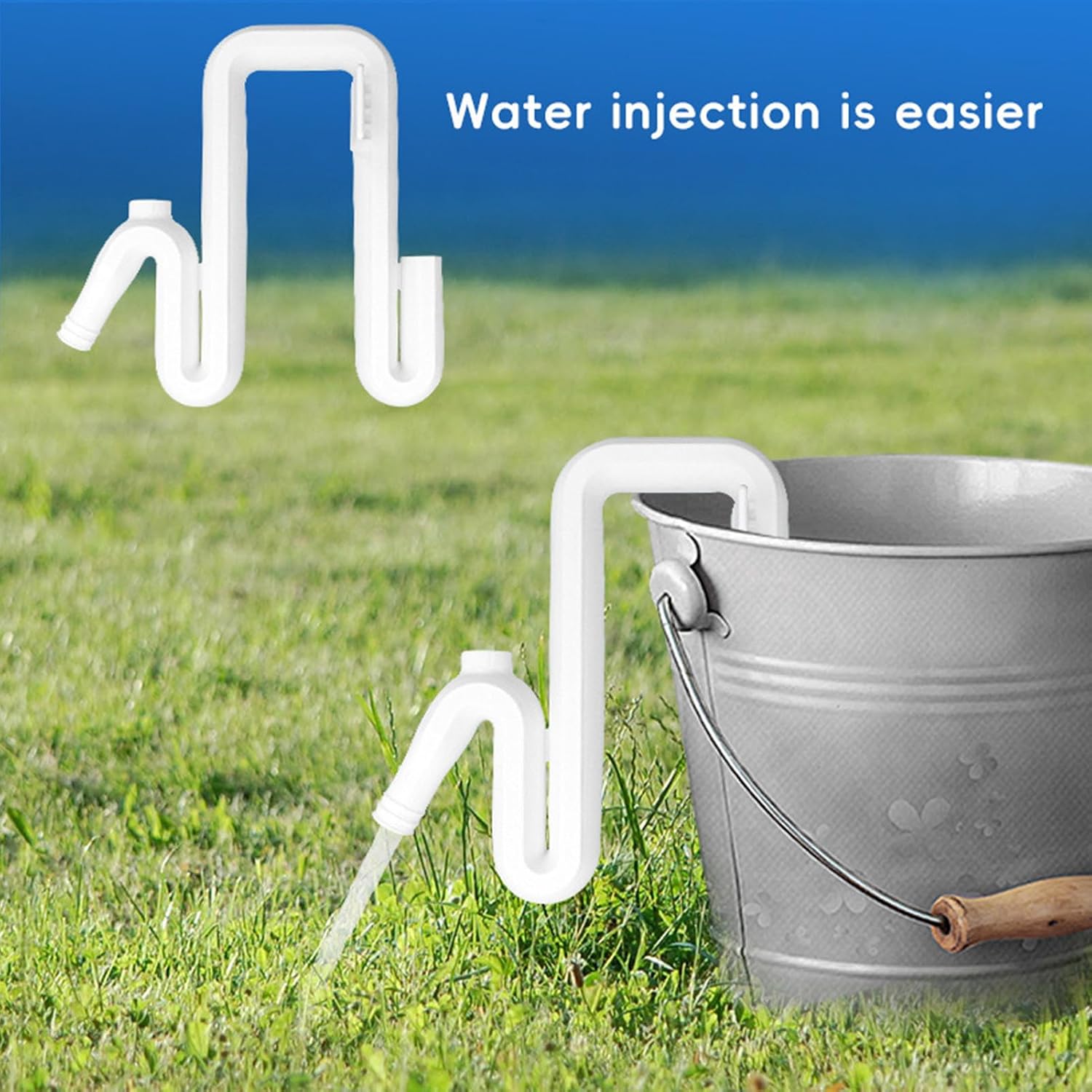 Overflow Hose – Rain Barrel Diverter Tube, Easy Install Water Redirect System, Leak-Proof Design, Setup Feature, Outdoor Drainage Tool, Rainwater Management for Gardeners Homeowners