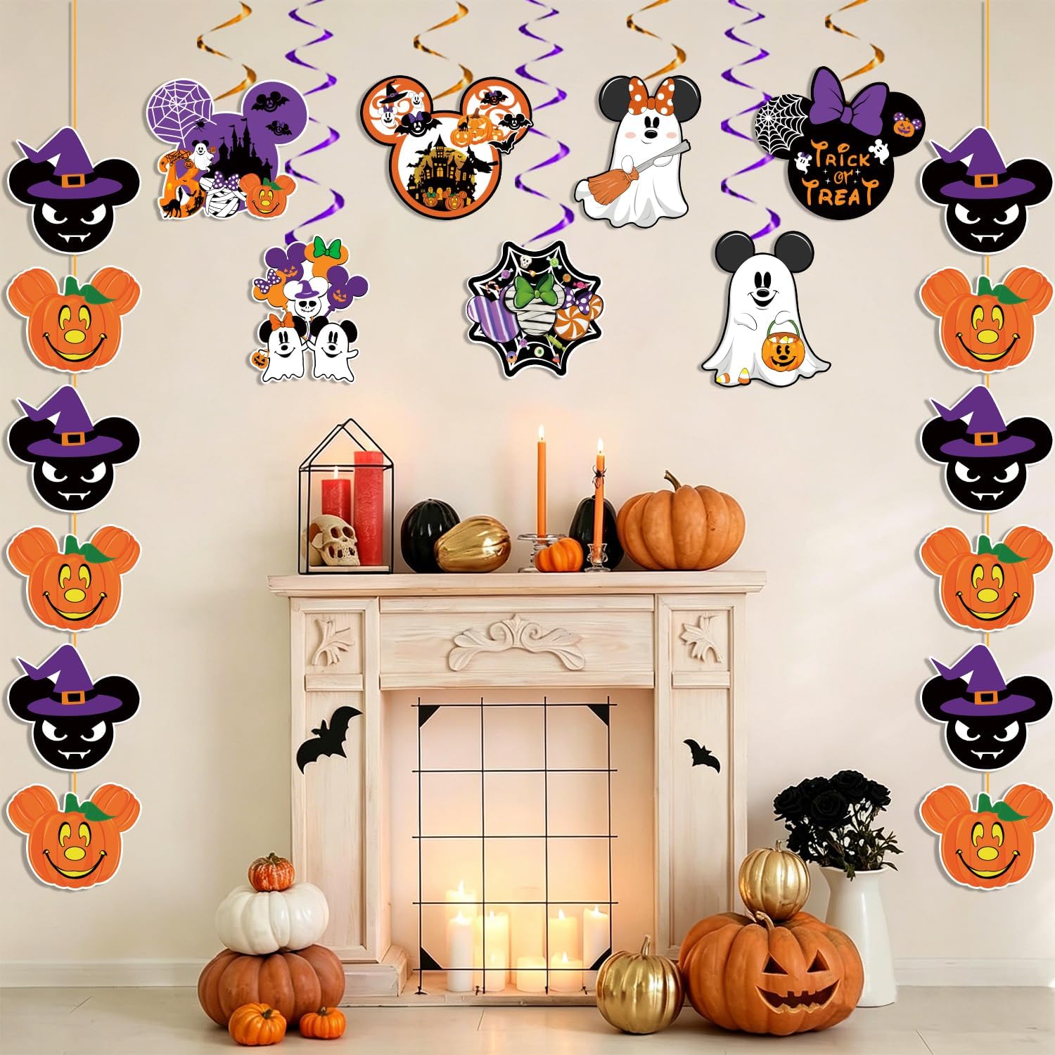 Mouse Halloween Decorations Glitter Halloween Banner Set