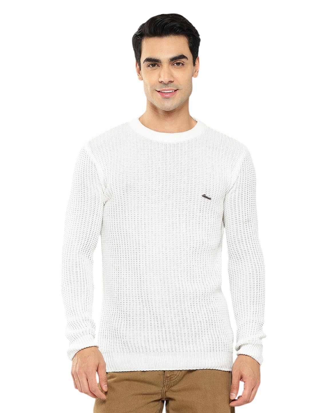 aarika Mens Winter Wear Blue Colour Solid Woolen Sweater-picture-11