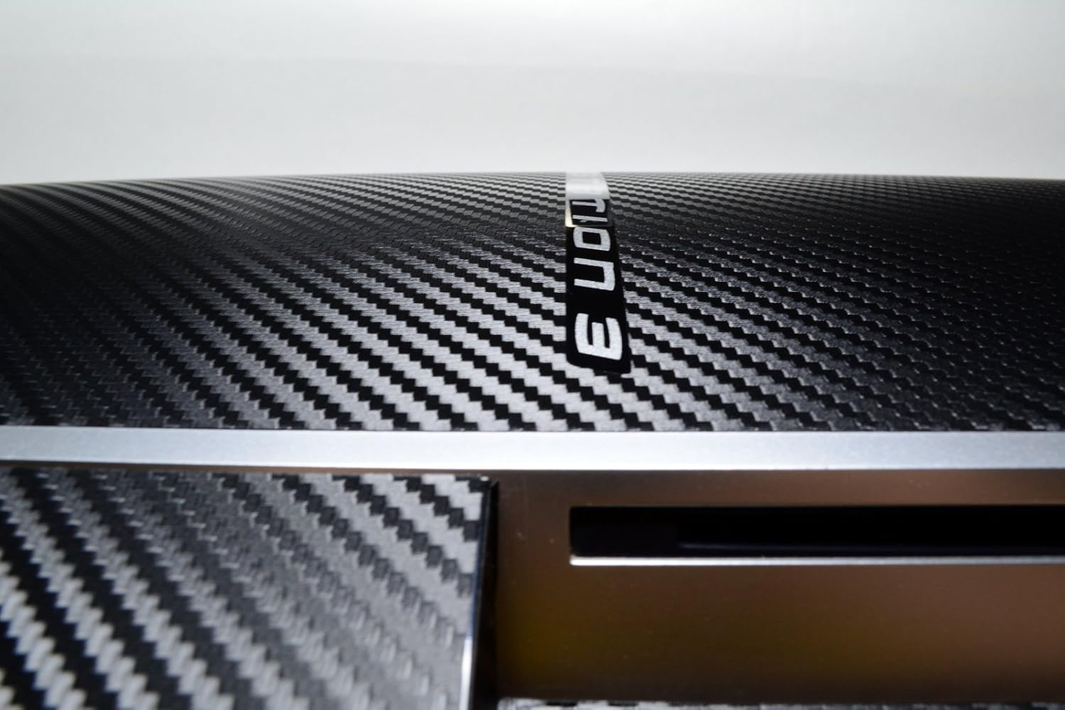 3D Textured CARBON Fibre Wrap Cover Decal Sticker Skin for PS3 Playstation 3 - BLACK