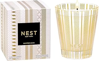 Scented Classic Candle, Winter Chai - 8.1 oz - Up to 60-Hour Burn Time - Reusable Glass Vessel