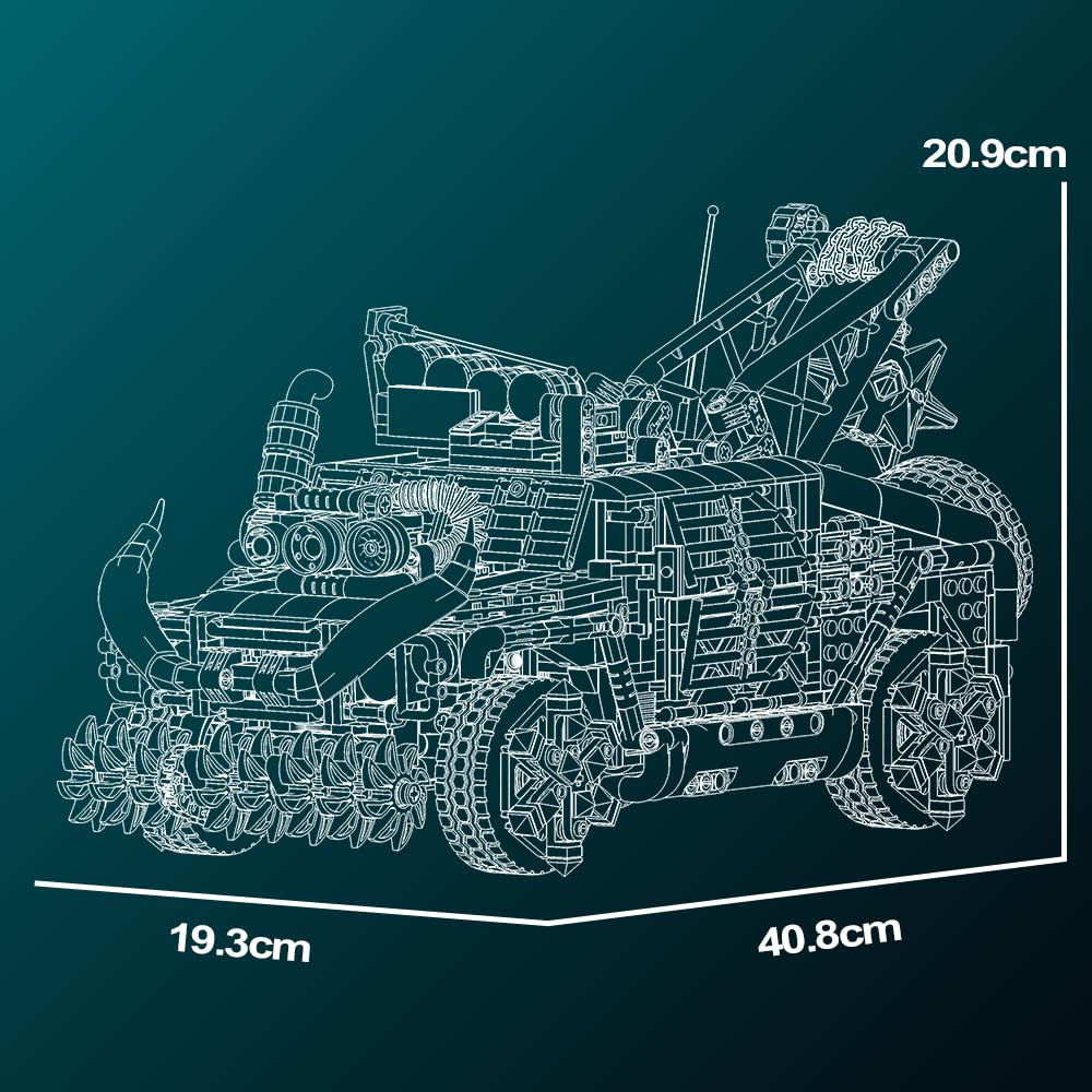 Max Hammer 2 In 1 Wüste Off Road Fahrzeug Klemmbausteine Bausatz, 2069 Teile Militärisches Humvvee Modell Bausteine Set, Jeep SUV Montage Geschenk für Fans- Hobbyisten und Erwachsene