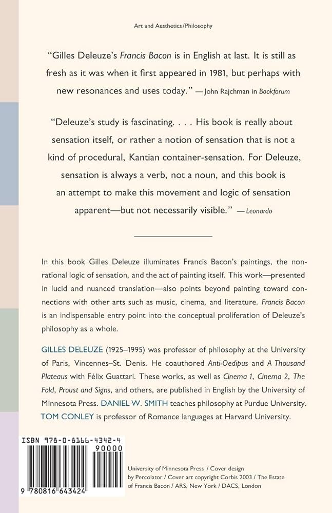 Deleuze Francis Bacon ドゥルーズ フランシスベーコン Deleuze Francis Bacon ドゥルーズ フランシスベーコン