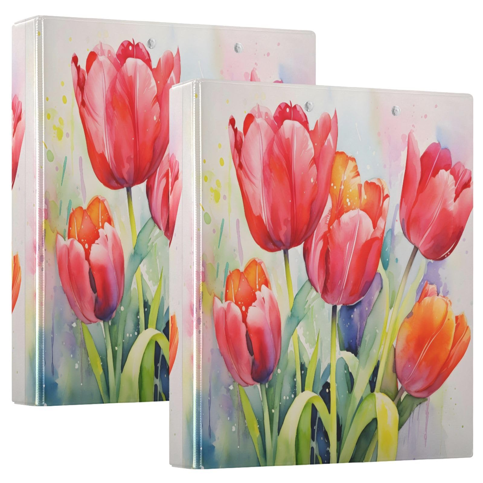 Lot de 2 classeurs à 3 anneaux en D pour enfants, femmes, hommes et femmes, 200 feuilles