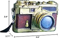 Vista 5 de Arinda Estatua de resina para cámara, estilo europeo, vintage, estilo antiguo, realista, artesanía, estatua para decoración de bar y hogar