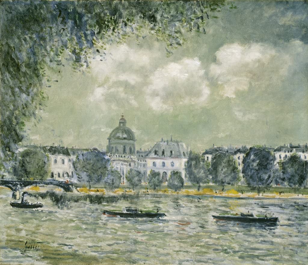 Tableau paysage le long de la Seine impression d'art Sisley 60x90cm - 5