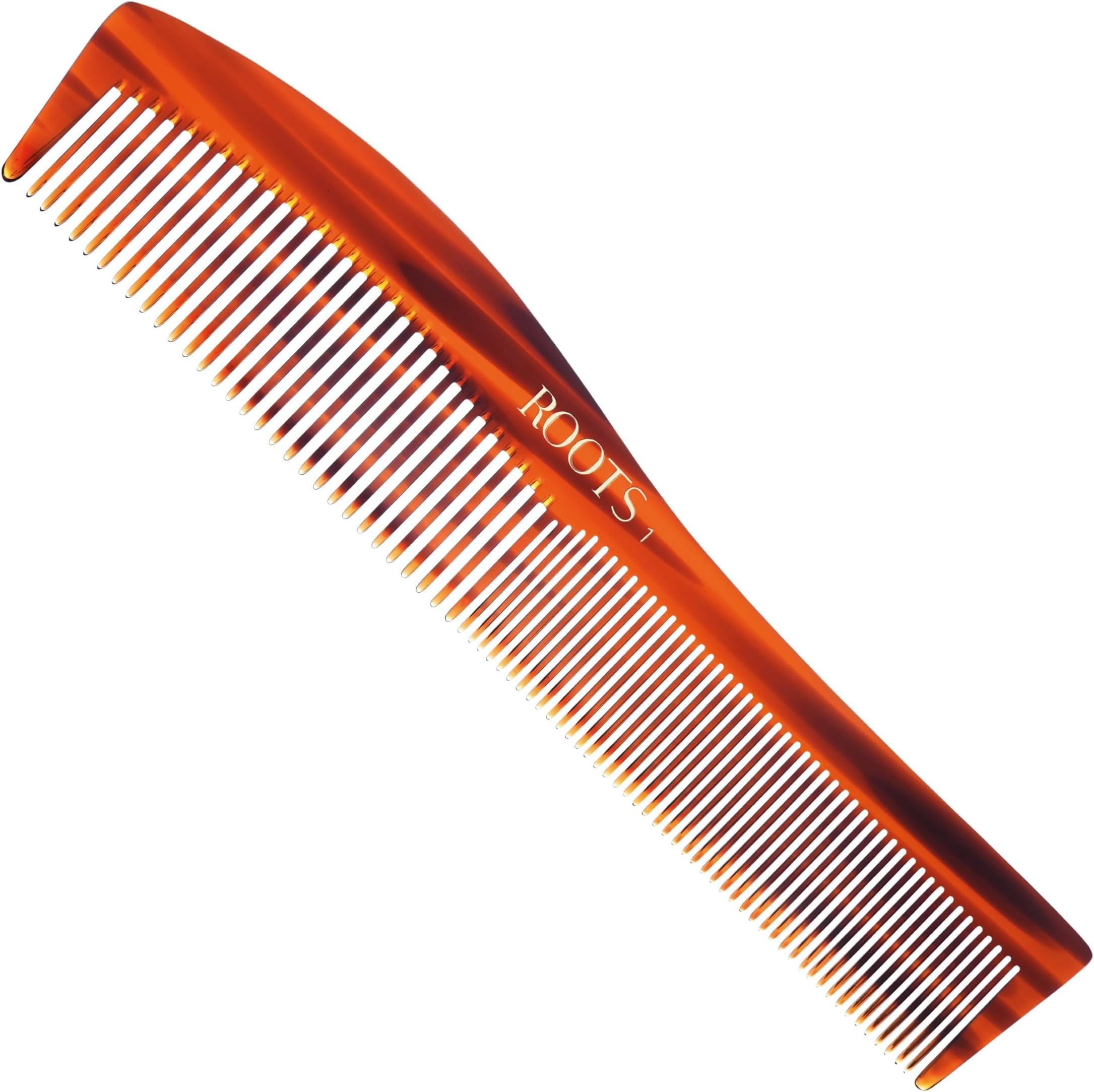 ROOTS Classic Comb | Dual Teeth For Styling/Detangling | Smooth & Round Teeth prevent Hair & Scalp damage | For Women with Straight, Long, Wavy Hair | Wet & Dry use | Length - 8.2 Inch | Model No - 1