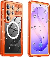 Vista 9 de Funda impermeable para Samsung Galaxy S23 Ultra, IP68 bajo el agua, a prueba de golpes militares de 12 pies, a prueba de polvo, pantalla y protector