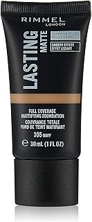 كريم أساس لاستنج فينيش مات من ريميل لندن، 305 باف، 30 مل، 022 بيج مطفي، كل الأنواع