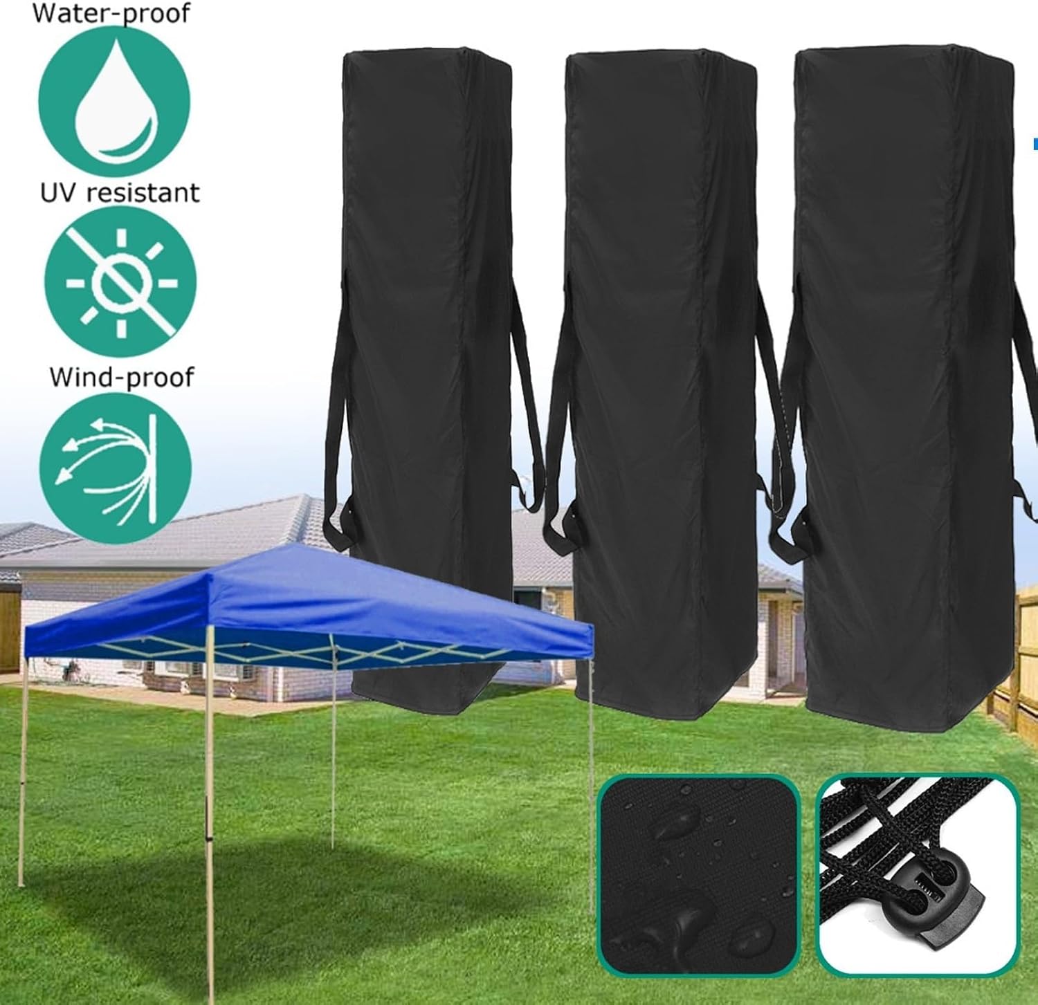 CCYLEZ Canopy Carrying Bag, Tent Storage Bag, Tearproof, for Hiking, Size L