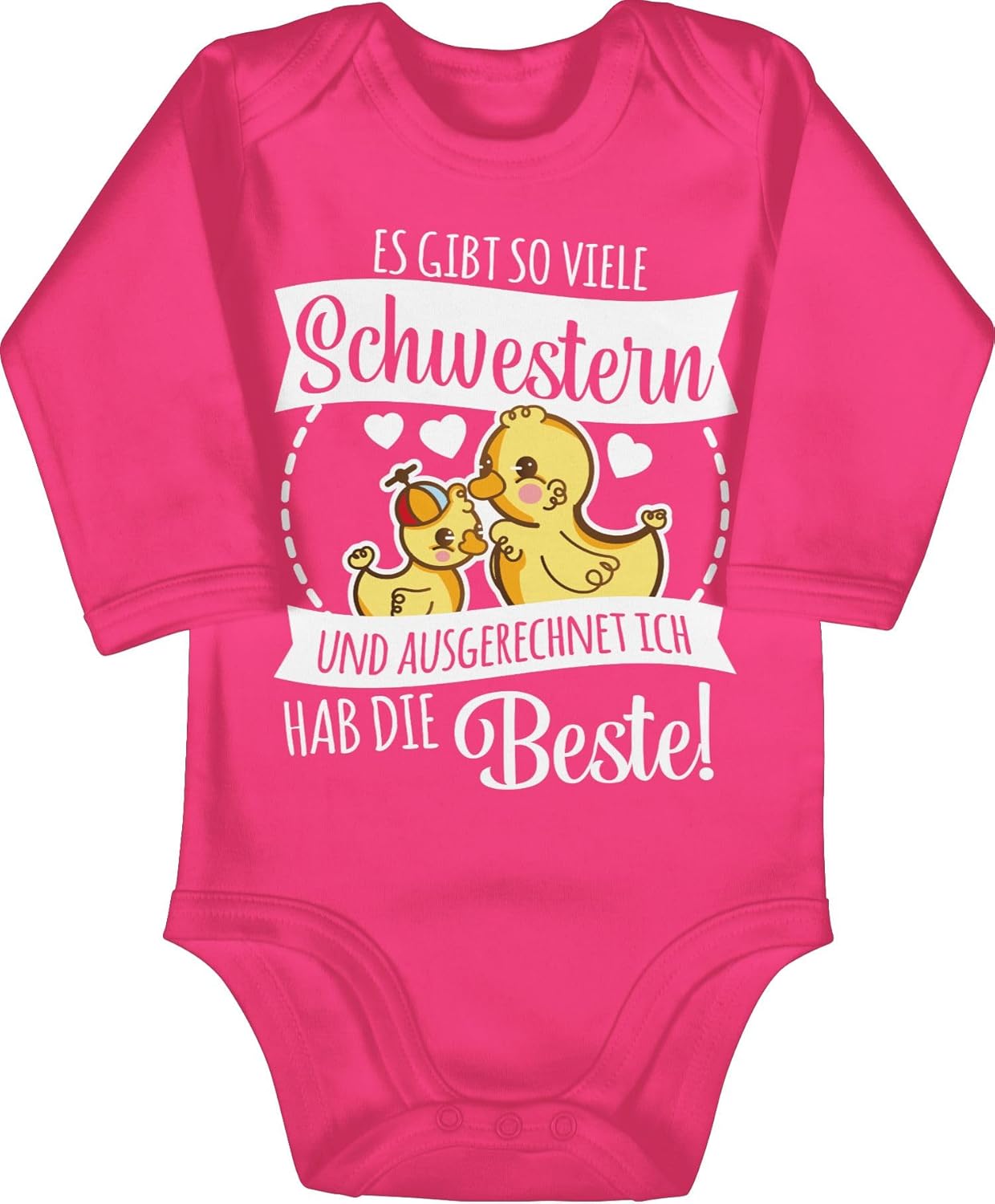 Baby Body Langarm - 'Coole Kleine Schwester' Bio-Baumwolle Strampler