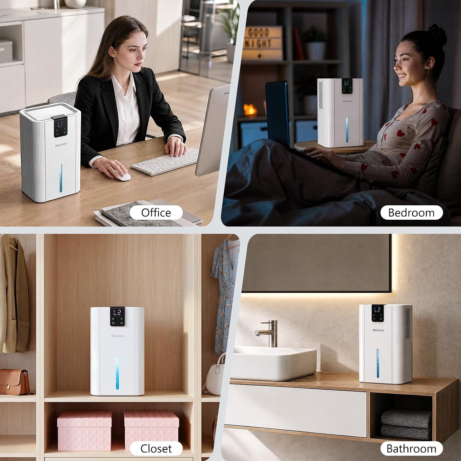 Dehumidifier for Home 95oz,Quiet Sleep Mode and Auto Shut off,1000 Sq Ft