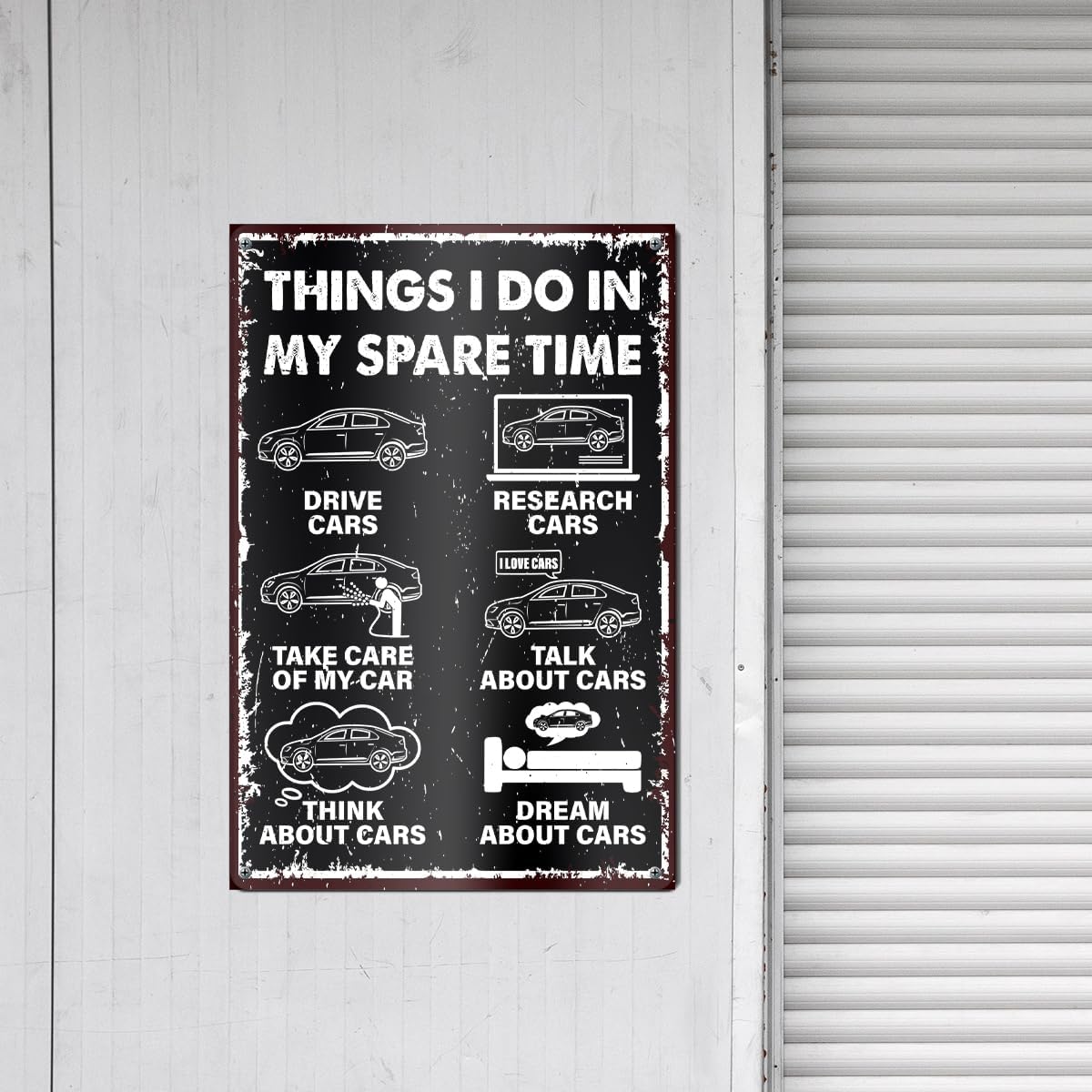 Vintage Garage Metal Tin Sign Wall Decor, Car Sign Decor for Home Garage Man Cave Boy Room Sign Decoration 8" x 12", Car Guy Lovers Gift - Image 5