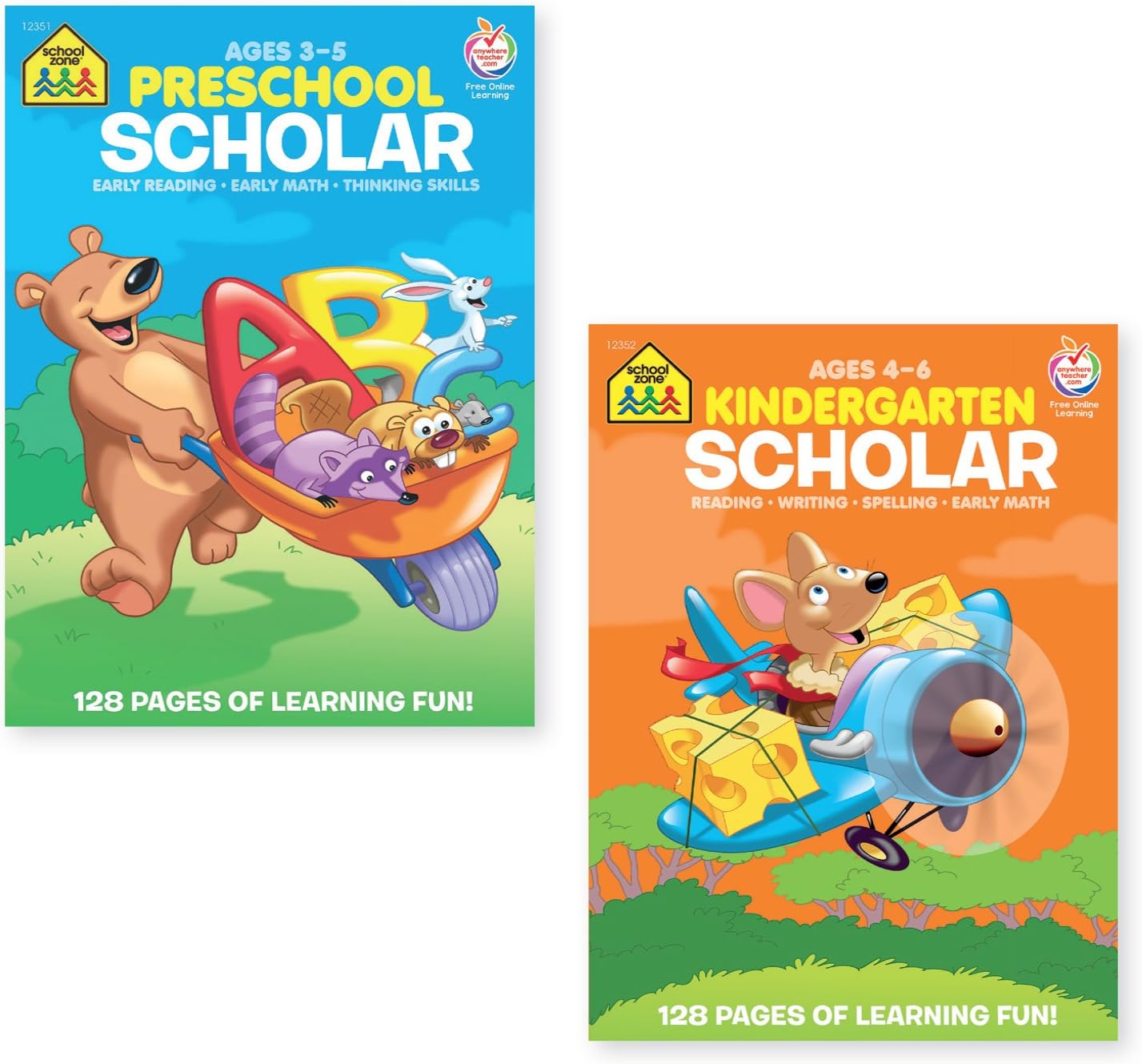 Bundle of 2 School Zone Scholar Work Books