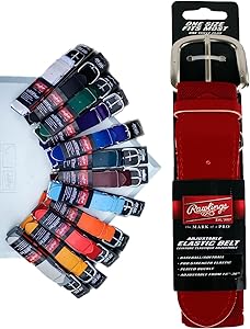 Rawlings | Elastic Game Day Belt | Baseball/Softball | Adult/Youth | Multiple Colors