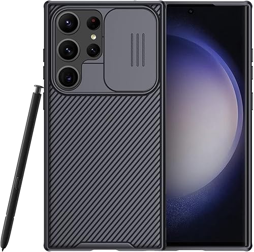 Nillkin Funda para Galaxy S23 Ultra con cubierta para cámara, CamShield Pro para Samsung S23 Ultra, delgada, a prueba de golpes, para Samsung Galaxy