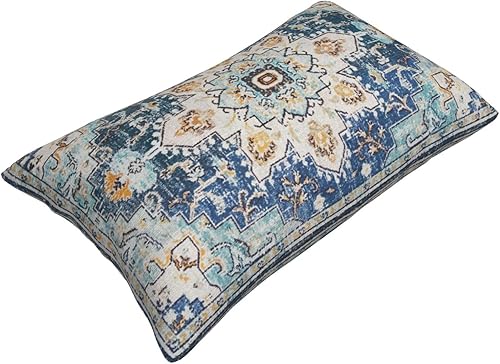 Miniatura 6 de BETGINY Fundas de almohada bohemias de 12 x 20 pulgadas, diseño étnico azul y verde azulado para exteriores, fundas de cojín decorativas para sofá,