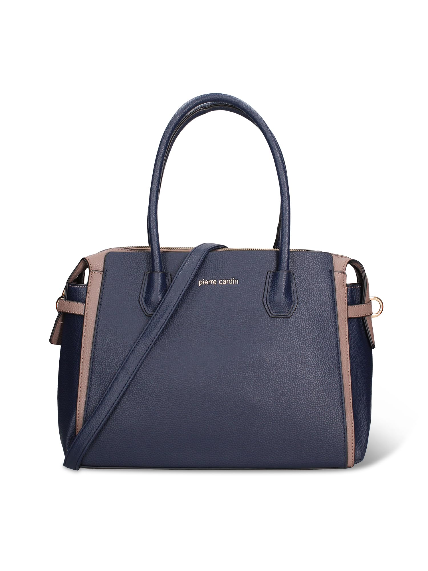 Pierre Cardin Shopper Handtasche aus veganem PU-Leder und Braun mit Reißverschluss Mehrfarbig