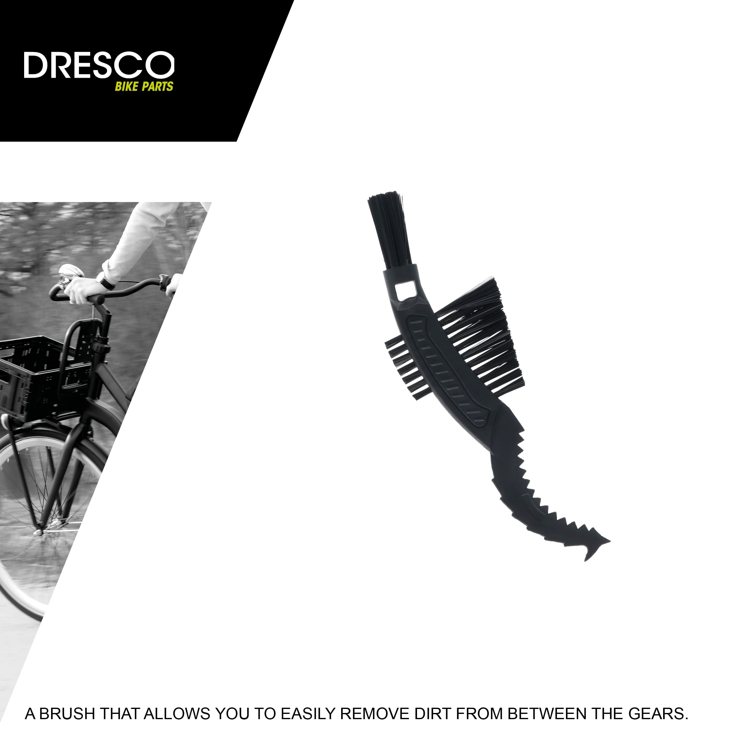 Dresco 5250608 3-częściowy zestaw szczotek rowerowych