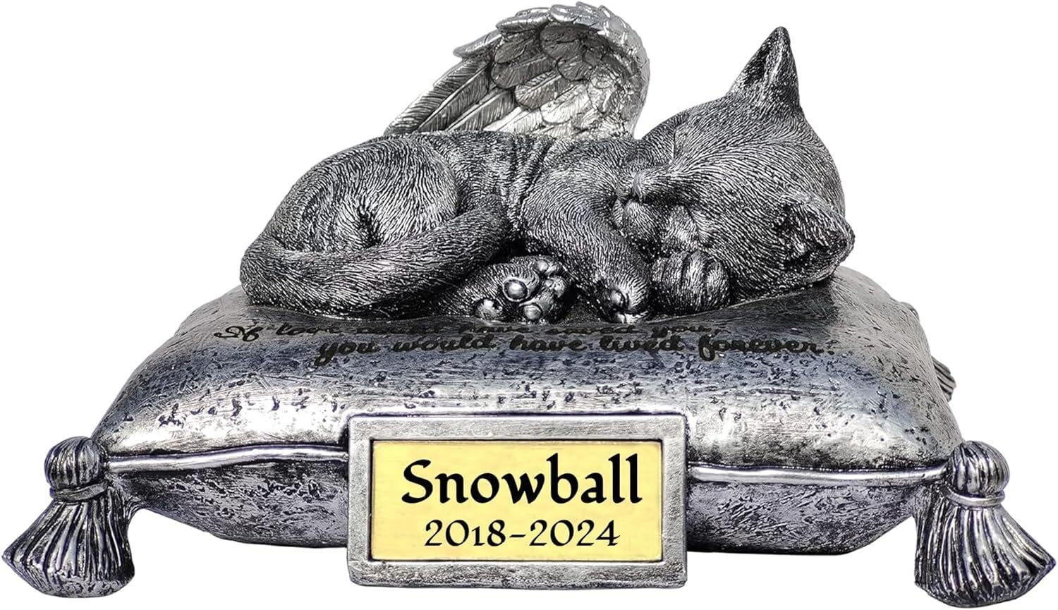 Urnas de cremación para gato con piedra conmemorativa de ángel para el jardín
