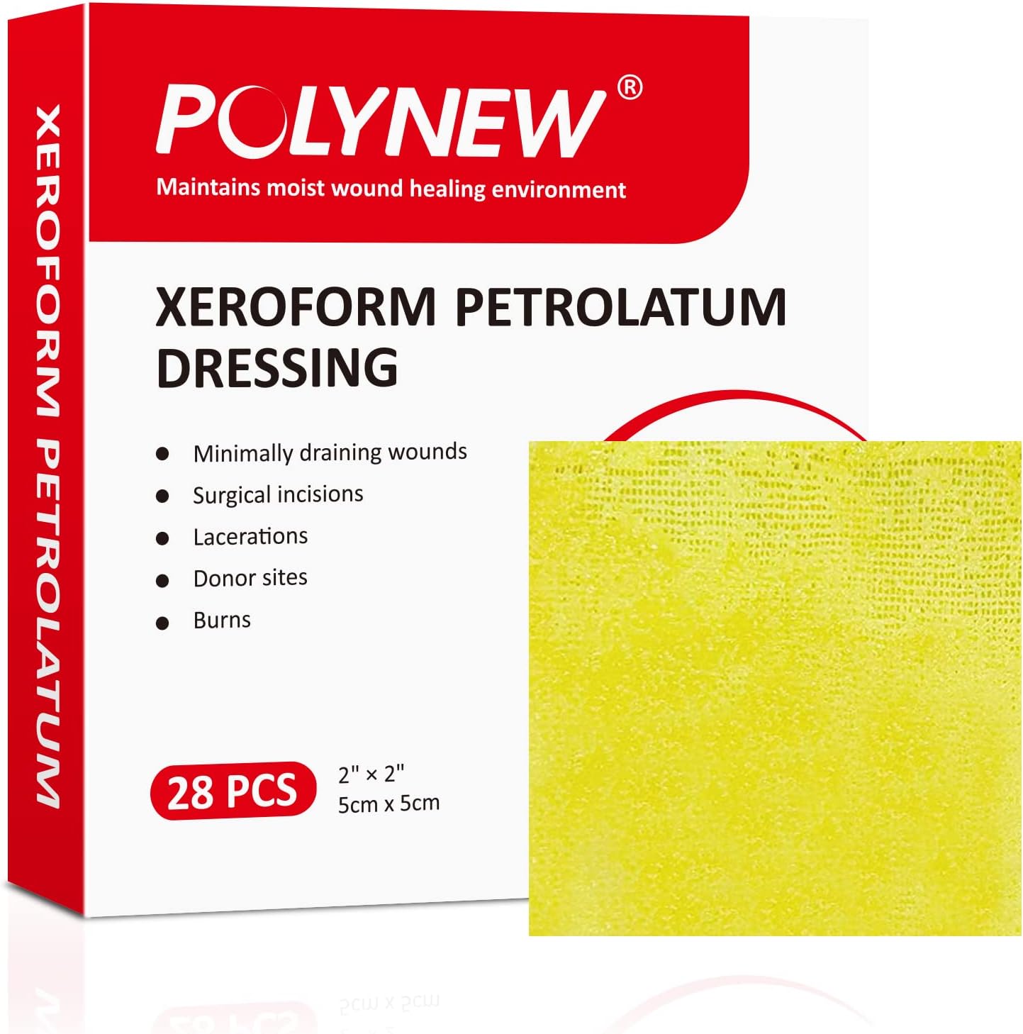 Xeroform Petrolatum Dressing 4''x4'', 25 Pack, NonAdherent