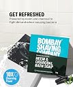 Bombay Shaving Company Premium Shaving Kit For Men | Charcoal Face Scrub, Charcoal Shaving Cream, Post Shave Balm, Neem & Charcoal Bath Soap, Face Towel | Travel Bag | Shaving Kit | Travel Kit For Men gallery image