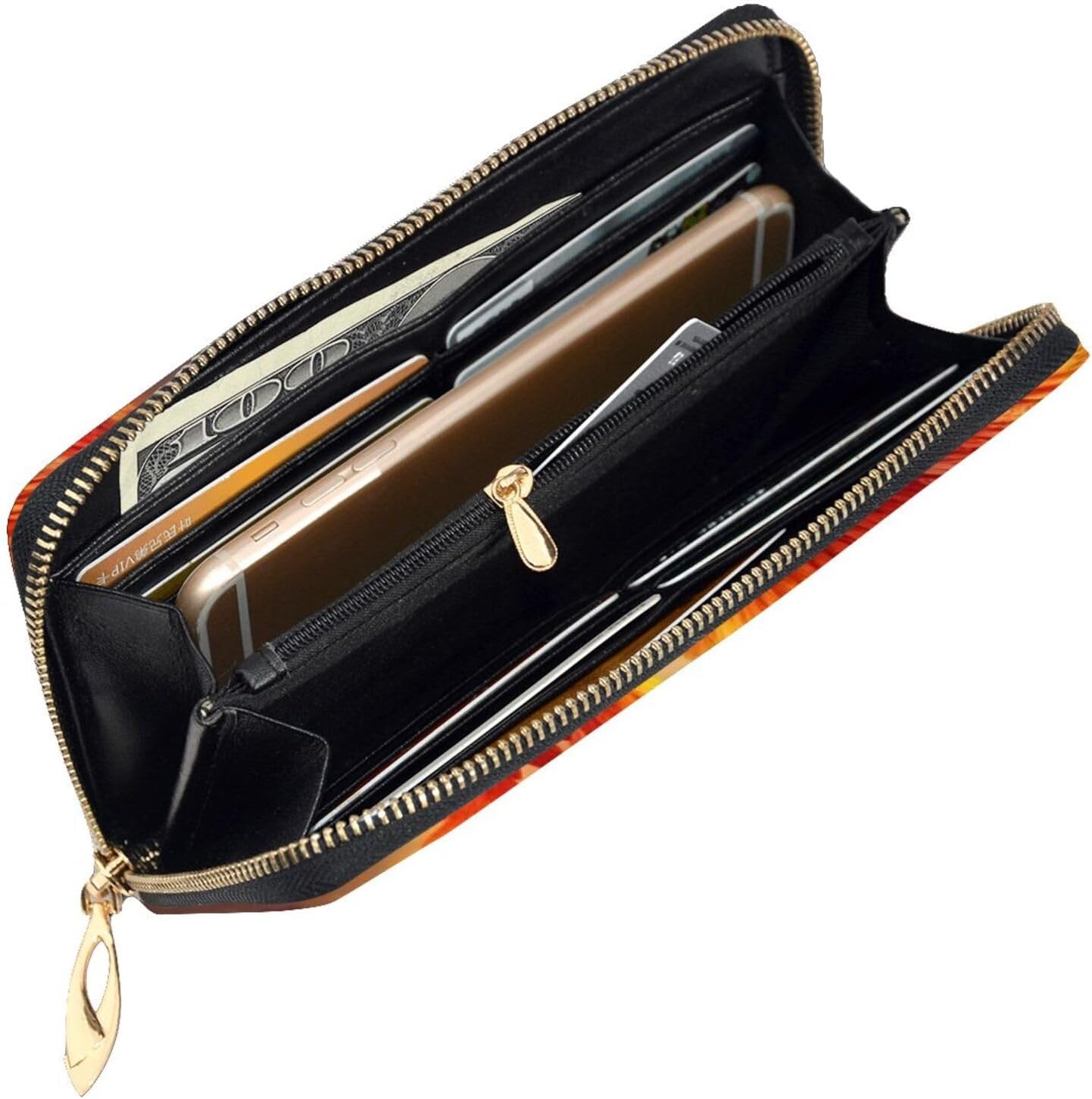 Fantasy Phoenixfull Width Double-Sided Printed Long Wallet Is A Must-Have For Travel, Portable And Easy To Store In One