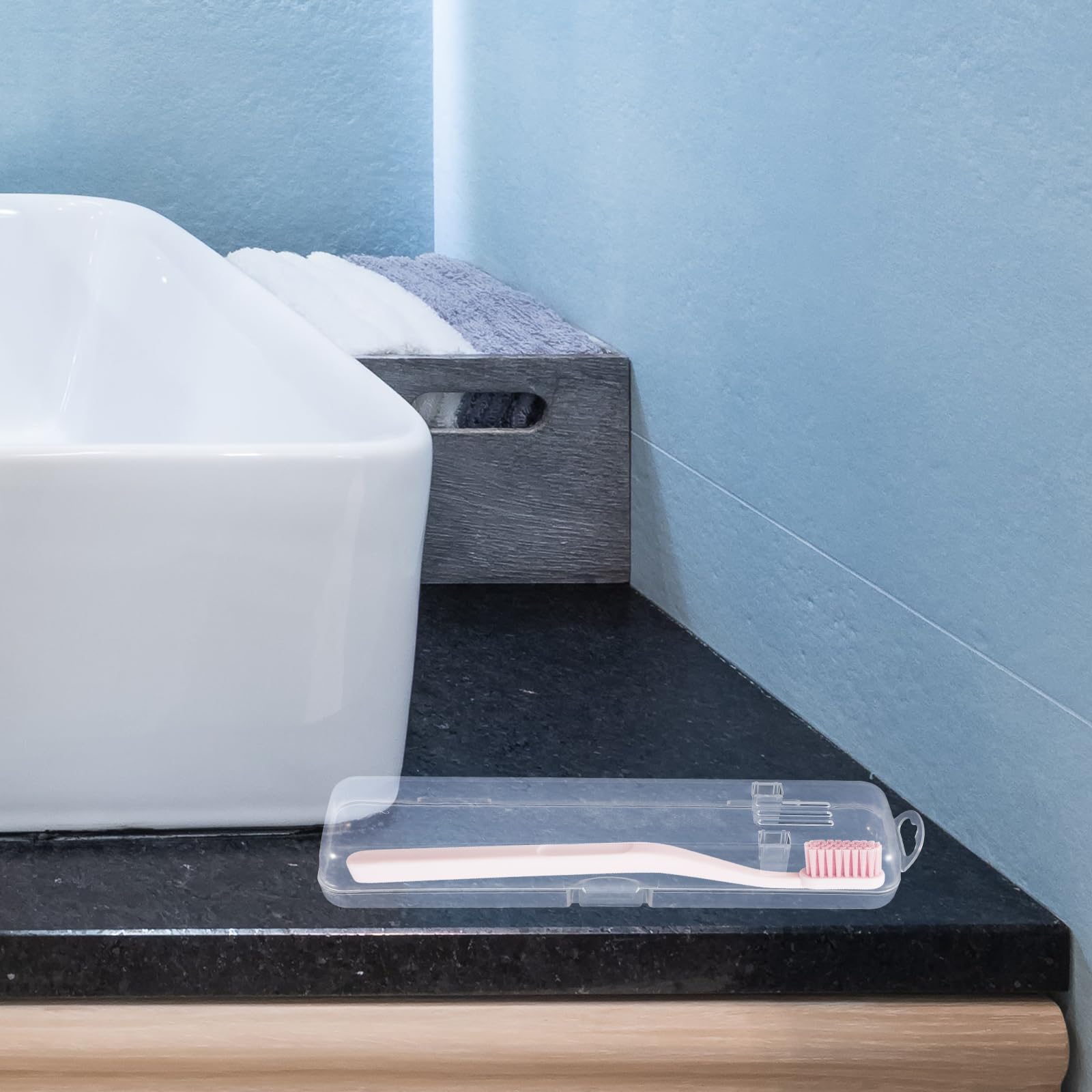 Przezroczyste etui na szczoteczkę do zębów, rozmiar podróżny, podróżny uchwyt na szczoteczkę do zębów, przezroczysty plastikowy pojemnik do przechowywania pasty do zębów, przenośne etui na szczoteczki