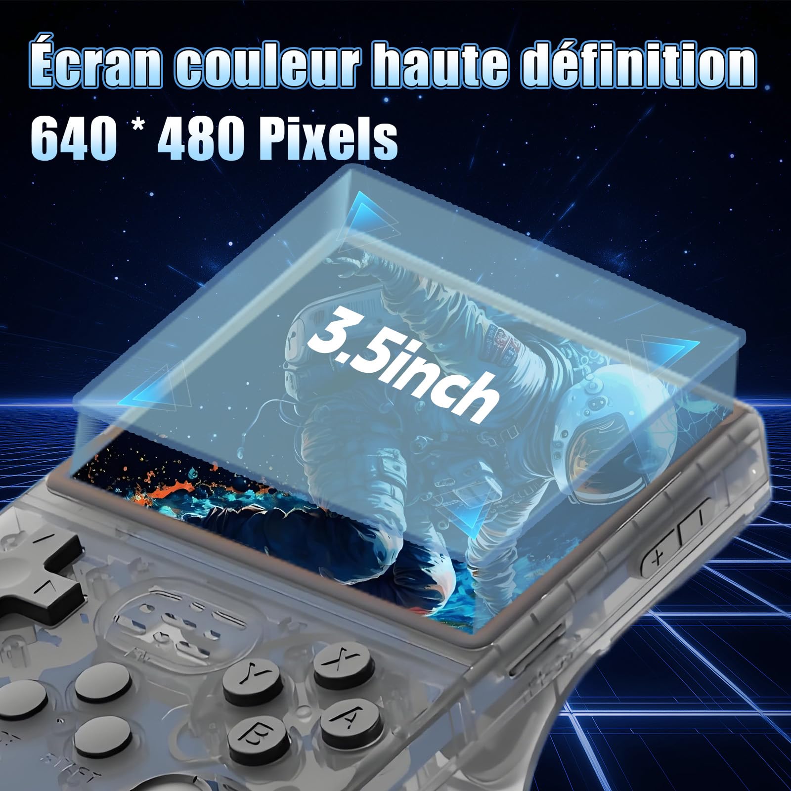 Console de Jeu Portable R40S Pro avec 30000+ Jeux Classiques HD, écran IPS de 3,5 Pouces, 45+ émulateurs, Batterie 3800 mAh, Console vidéo rétro Portable 256 Go, Noir (Noir)