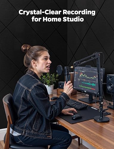 Miniatura 6 de Blcak - Paneles de pared acústicos decorativos insonorizados para habitación, paquete de 12 azulejos autoadhesivos de absorción de sonido y