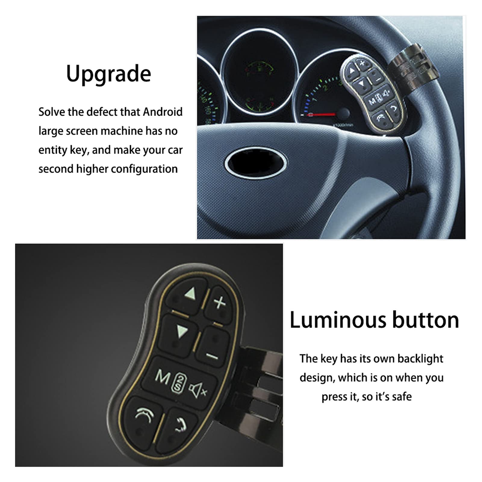 Cámaras de visión trasera Navegación por coches DVD Botón de control de dirección Control remoto inalámbrico Aplicable Controlador de volante de automóviles Electrónica de coche