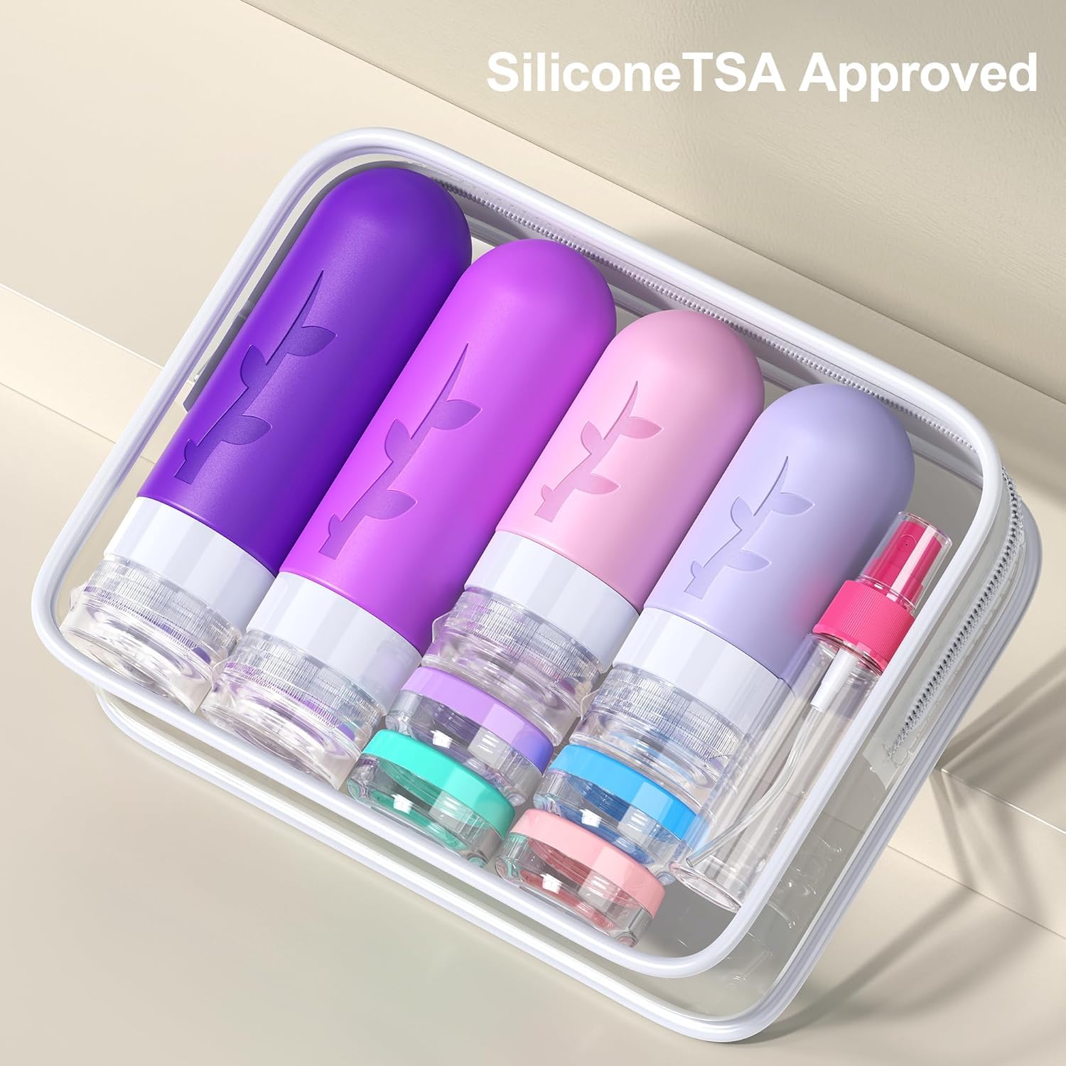 Lot De 4 Pots De Voyage En Silicone Sans BPA - 30ml Anti-Fuite TSA Approved