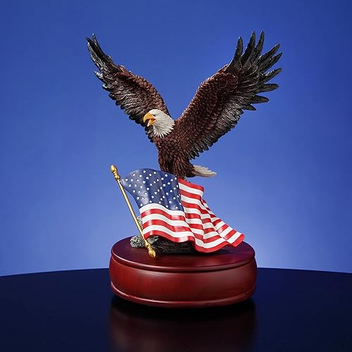 Vista 3 de The San Francisco Music Box Company Figura Muscial de Águila Americana