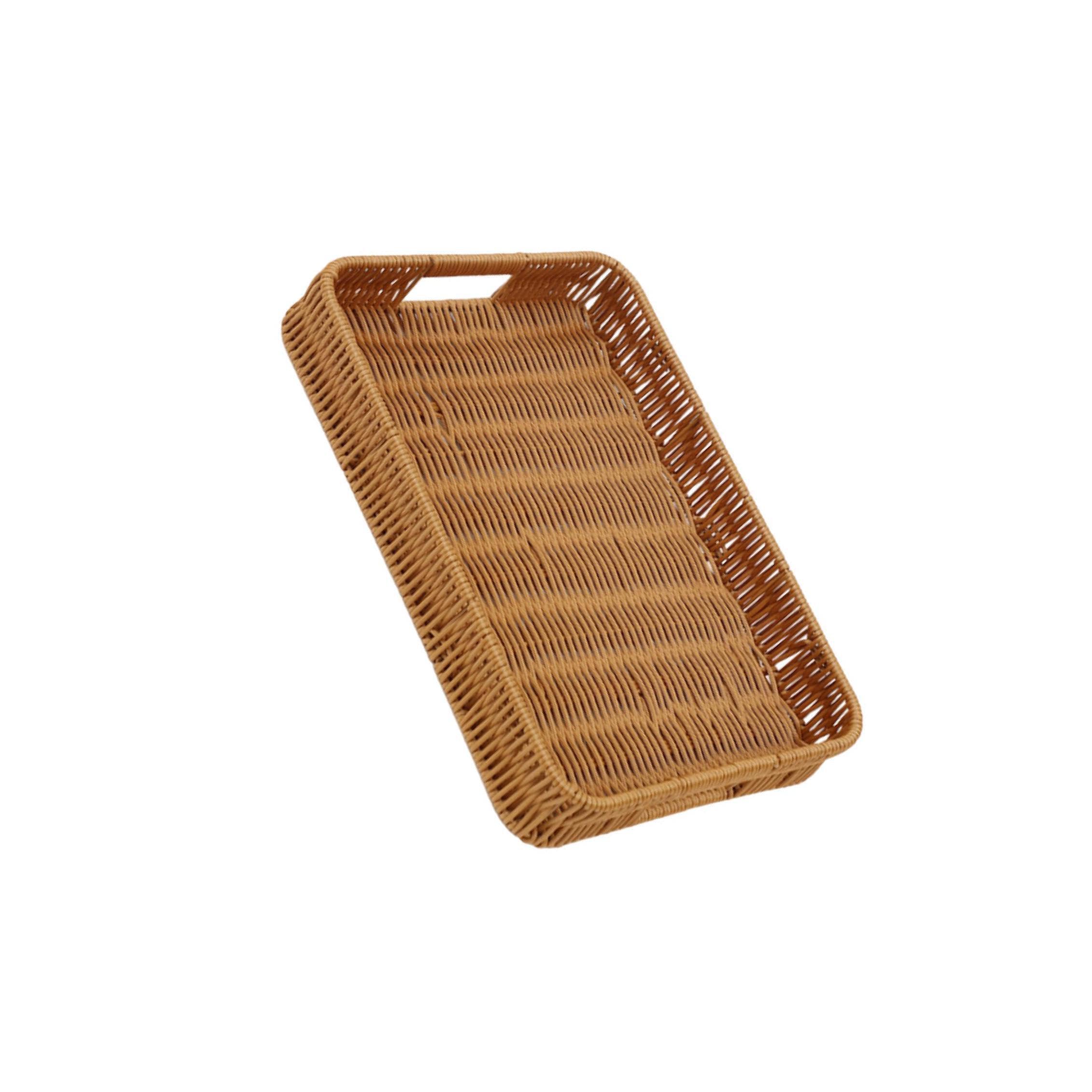 PIXZCSA Hand Woven Serving Tray Storage Basket Beautifully Made To Serve For Every Meal Or Snack Occasion Hand Woven Serving TrayThis Basket Tray Is Made Of, S