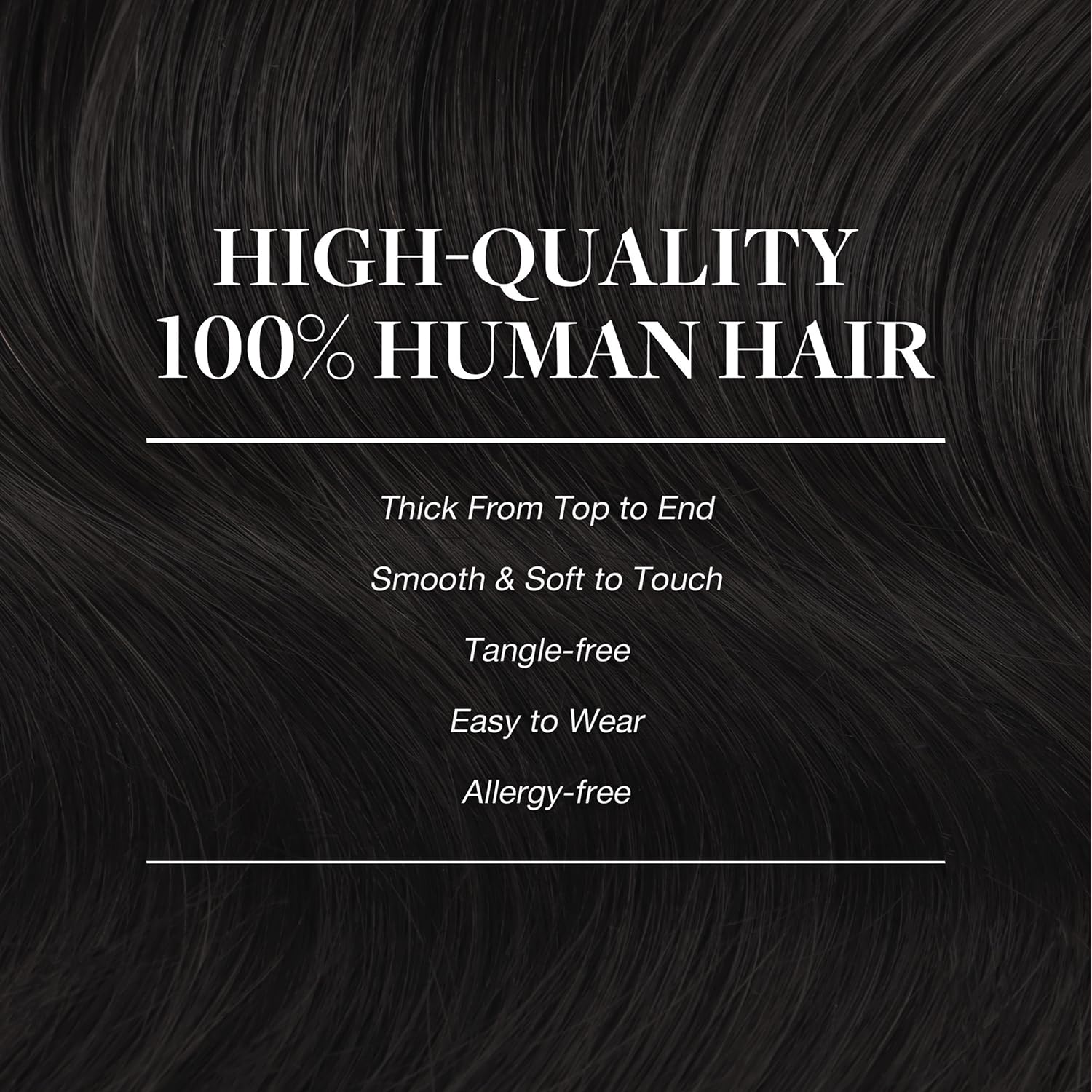 GOO GOO Clip in Hair Extensions Human Hair, 18inch 150g 9Pcs, #2 Dark Brown, Hair extensions for women, Human Hair Extensions Clip in — view 73