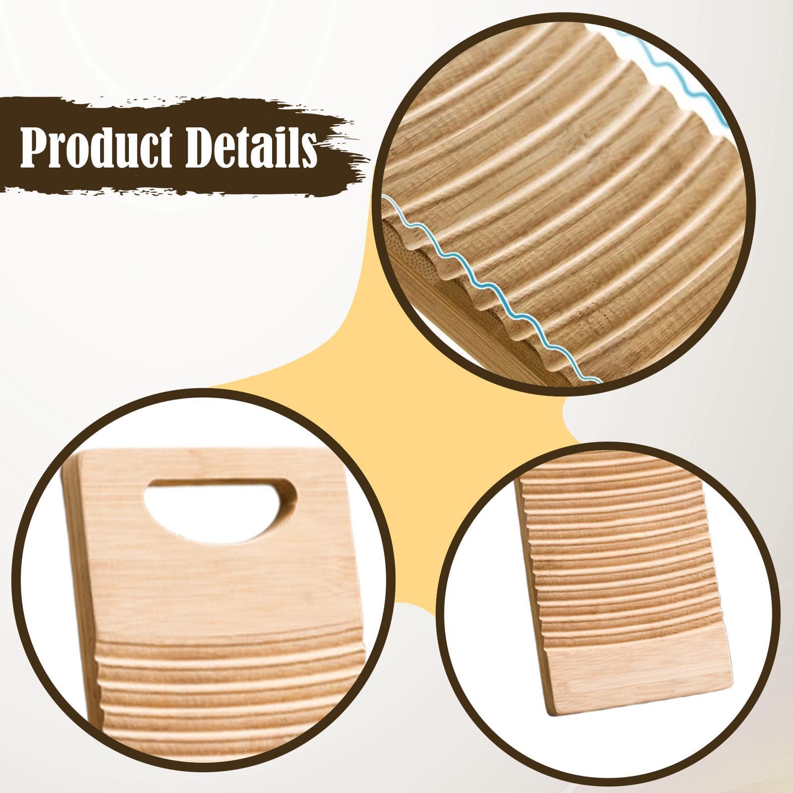 Tabla de Lavar Ropa Manual con Orificio para Colgar, Herramienta de Lavado a Mano Engrosada para Accesorios de Baño Y Hogar, 50x18cm