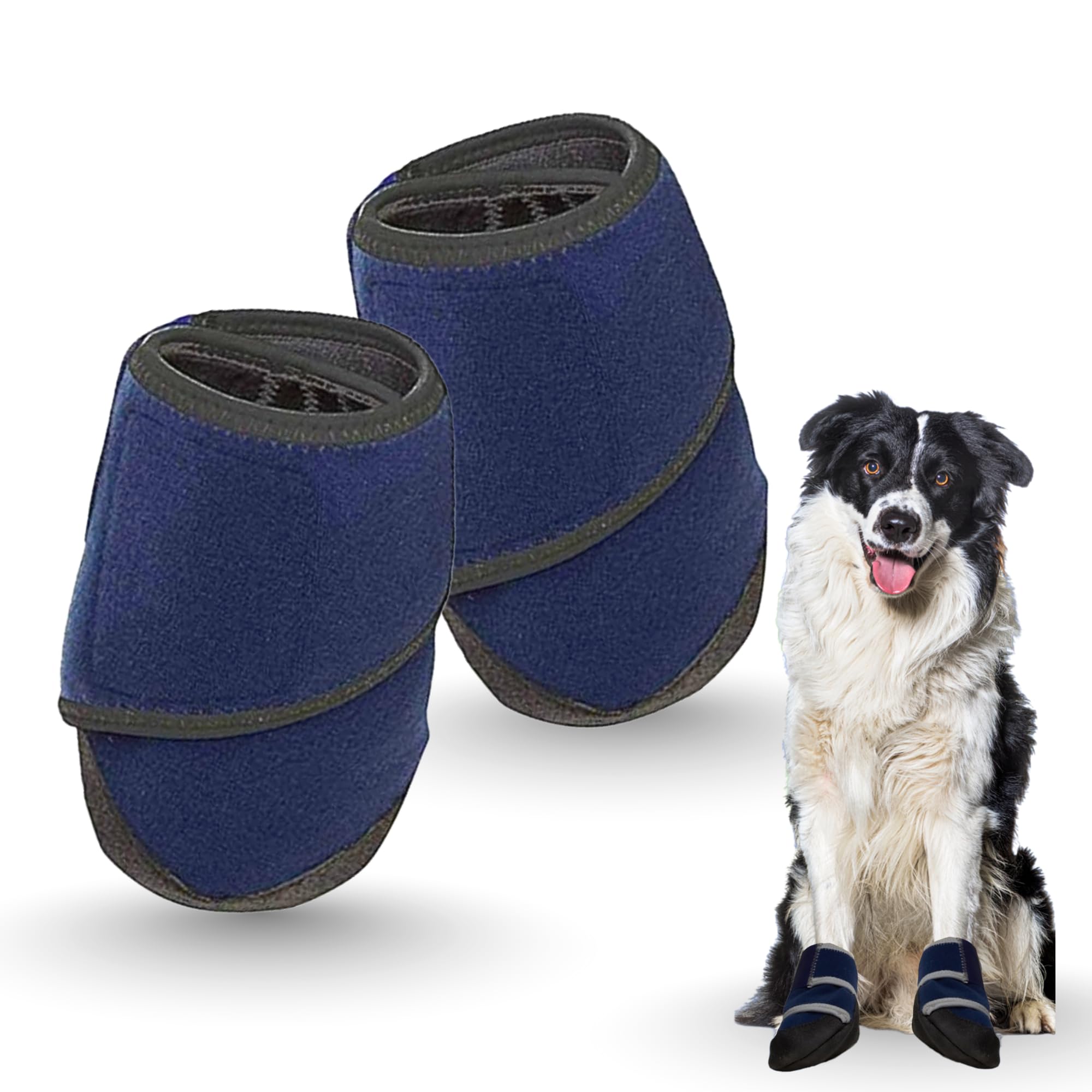 healers petcare medical dog boots with gauze inserts – protective dog booties for injured paws, wound care & recovery - breathable, non-slip, adjustable strap closure (2-booties) (x-small)