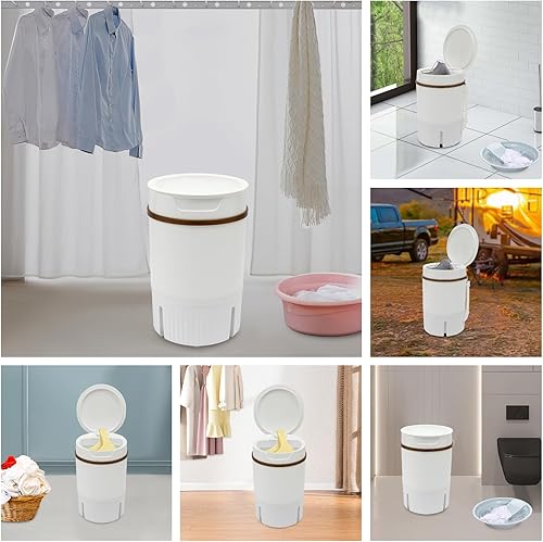 Miniatura 7 de Mini lavadora, secadora compacta portátil de 260 W, capacidad de 4.5 l1.19 galones con cesta de deshidratación, para dormitorio, viajes, ropa,