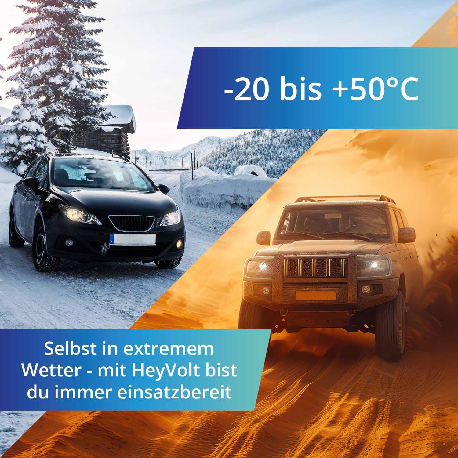 HeyVolt Autobatterie 12V 75Ah 720A/EN Starterbatterie, absolut wartungsfrei ersetzt 68Ah 70Ah 72Ah 74Ah